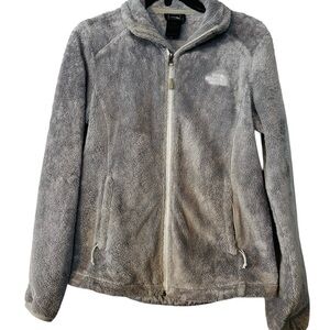 The North Face Women's XS Gray Plush Teddy Fleece Full-Zip Jacket